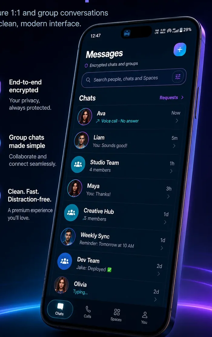 Niqvo private chat list